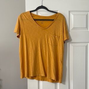 Mustard Yellow V-Neck T-Shirt